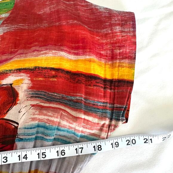 Phool Wms S Colorful Vivid Striped Smocked Maxi Dress Boho Fun Full Skirt - Picture 9 of 11